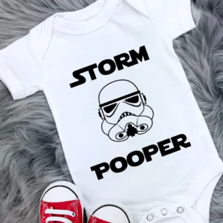 Funny Storm Pooper Star Wars Baby Grow Bodysuit Vest