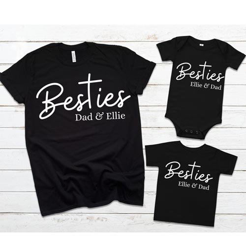 Besties Dad and son/Daughter Tops Besties Dad and son/Daughter Tops