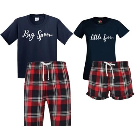 Big Spoon Little spoon couples Pyjamas