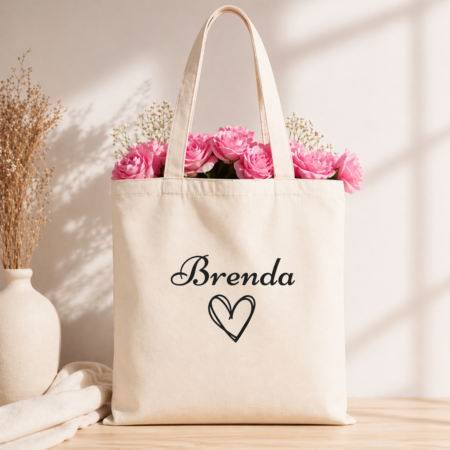 Personalised canvas tote bag