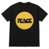 a black tshirt with the word peace
