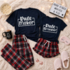 “Rule Maker Rule Breaker” matching pyjamas for couples