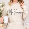 newly wed jumper personalised