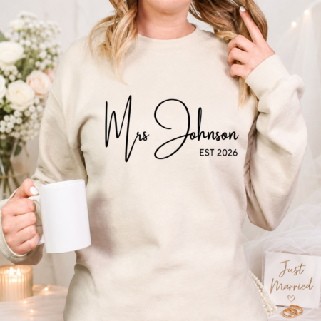 newly wed jumper personalised