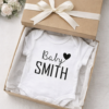 A personalised baby vest