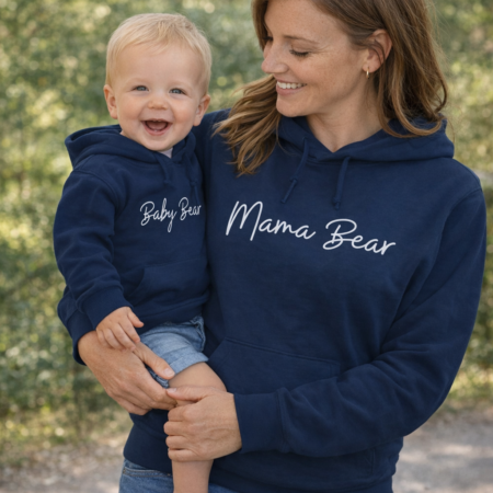 mama bear baby bear matching Hoodies