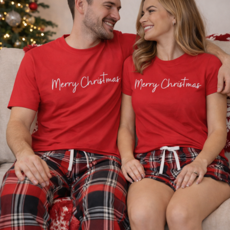 Matching Red couple Christmas Pyjamas