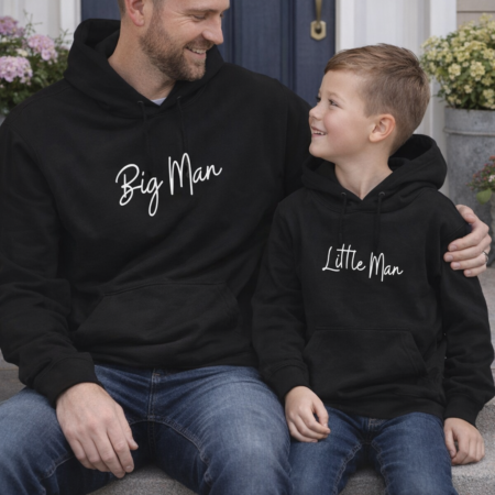 Dad and son matching hoodies