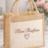 Personalised teachers jute bag