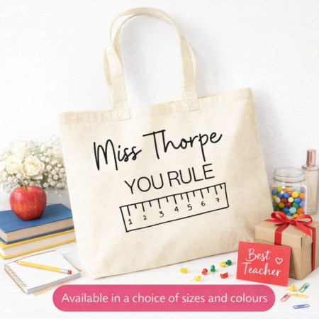 Teachers tote bag for end of term gift