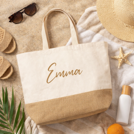 Large Beach bag personalised for the beach