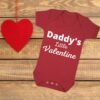 Daddy's Little Valentine Baby Onesie