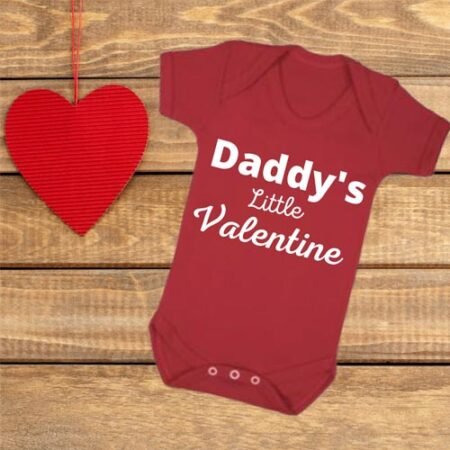 Daddy's Little Valentine Baby Onesie