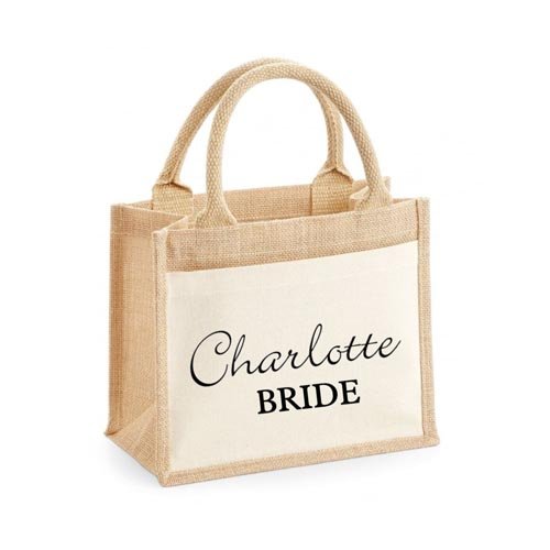 Jute Bags- Bridal party Black