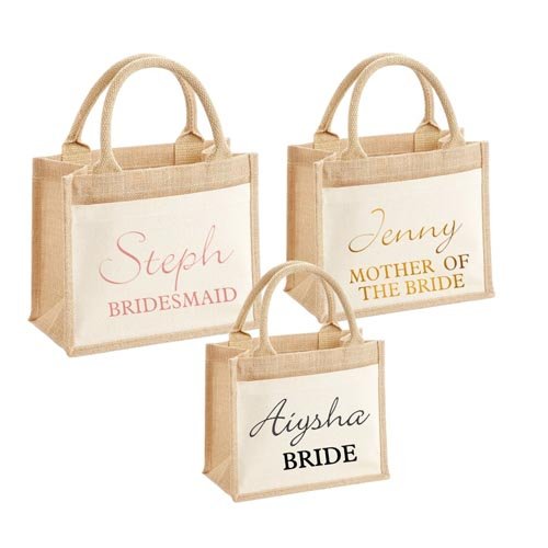 Jute Bags- Bridal Party Jute Bags- Bridal Party