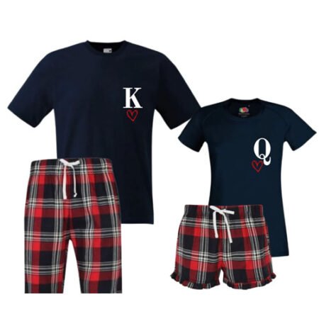 Initial Couples Pyjamas - Personalised Nightwear