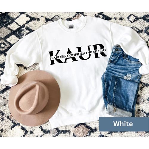 Ensure all product images have descriptive alt text that includes relevant keywords like "Kaur sweatshirt" and "Sikh women's apparel Ensure all product images have descriptive alt text that includes relevant keywords like "Kaur sweatshirt" and "Sikh women's apparel