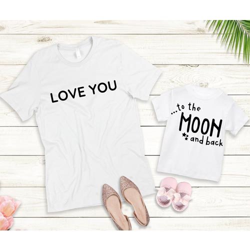 Love You – To the Moon & Back White