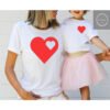 Mum and child matching Heart Tops