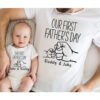 Our First Father’s Day T-shirt & Baby Vest