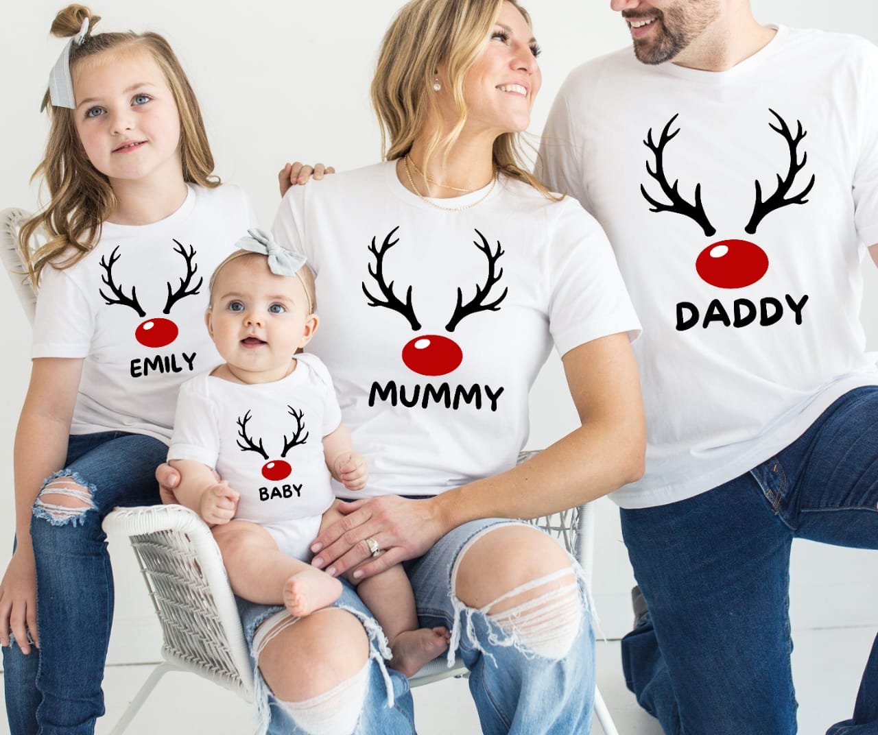 Personalised Family Christmas Tops